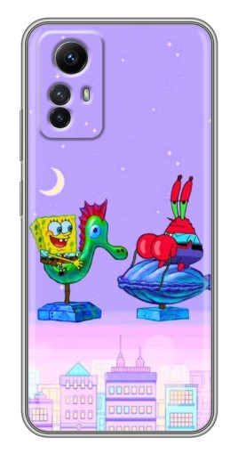 Силиконовый чехол с изображением "Крабс и Спанч Боб" для Xiaomi Redmi Note 12s