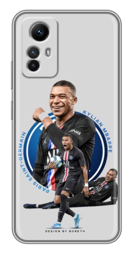 Силиконовый чехол с изображением "Kylian Mbappe" для Xiaomi Redmi Note 12s