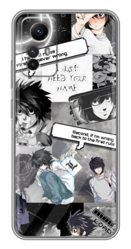 Чехол с принтом "L - Death note" для Xiaomi Redmi Note 12s