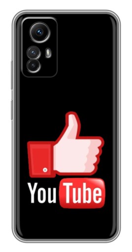 Чехол с печатью "Лайк YouTube" для Xiaomi Redmi Note 12s