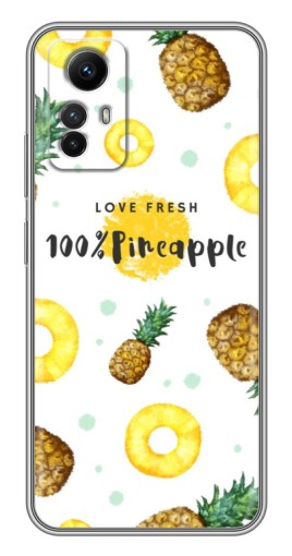 Чехол с печатью "Любовь к ананасам" для Xiaomi Redmi Note 12s