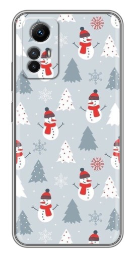 Чехол с картинкой "Новогодний фон" для Xiaomi Redmi Note 12s