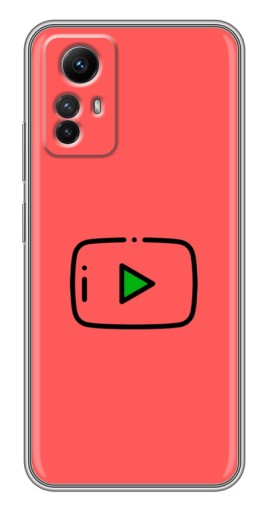 Силиконовый чехол с изображением "Рисованная кнопка" для Xiaomi Redmi Note 12s