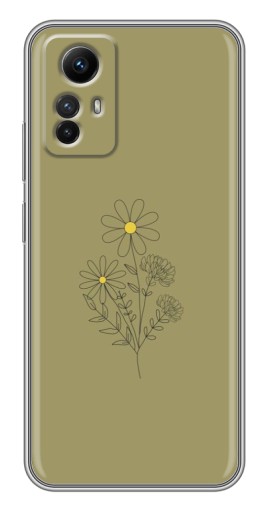 Силиконовый чехол с изображением "Рисунок ромашка" для Xiaomi Redmi Note 12s