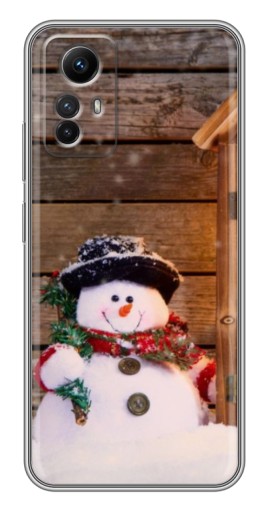 Чехол с печатью "Рождественский снеговик" для Xiaomi Redmi Note 12s