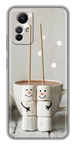 Чехол с печатью "Снеговики из зефира" для Xiaomi Redmi Note 12s
