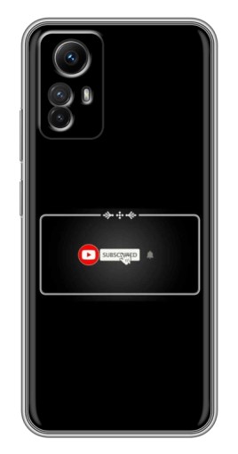 Силиконовый чехол с изображением "subscribed" для Xiaomi Redmi Note 12s