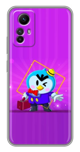 Силиконовый чехол с изображением "Яркий пингвин" для Xiaomi Redmi Note 12s