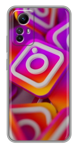 Чехол с печатью "Значки Инстаграм" для Xiaomi Redmi Note 12s