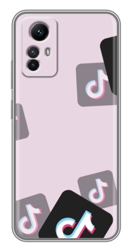 Чехол с принтом "Значки ТикоТока" для Xiaomi Redmi Note 12s