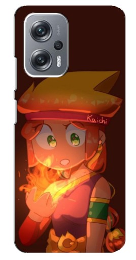 Силиконовый чехол с изображением "Amber с огнем" для Xiaomi Redmi Note 12 Pro (5g)