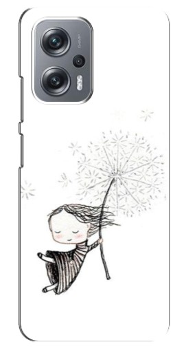 Силиконовый чехол с изображением "Девочка с одуванчиком" для Xiaomi Redmi Note 12 Pro (5g)