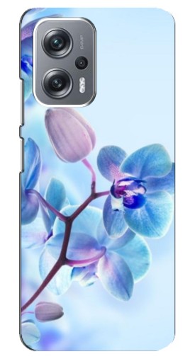 Силиконовый чехол с изображением "Голубые орхидеи" для Xiaomi Redmi Note 12 Pro (5g)
