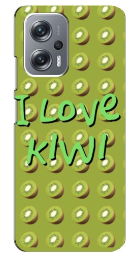 Силиконовый чехол с изображением "Love Kiwi" для Xiaomi Redmi Note 12 Pro (5g)