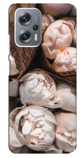 Чехол с принтом "Букет пионов" для Xiaomi Redmi Note 12 Pro Plus