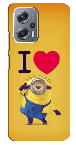 Чехол с печатью "I Love Minion" для Xiaomi Redmi Note 12 Pro Plus