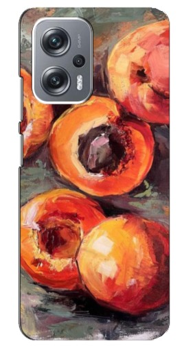 Чехол с печатью "Картина персики" для Xiaomi Redmi Note 12 Pro Plus