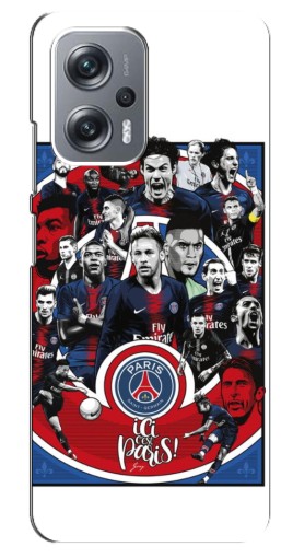Силиконовый чехол с изображением "Команда PSG" для Xiaomi Redmi Note 12 Pro Plus