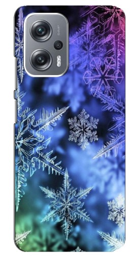 Силиконовый чехол с изображением "Разноцветные снежинки" для Xiaomi Redmi Note 12 Pro Plus