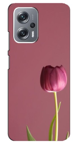 Силиконовый чехол с изображением "Розовый тюльпан" для Xiaomi Redmi Note 12 Pro Plus