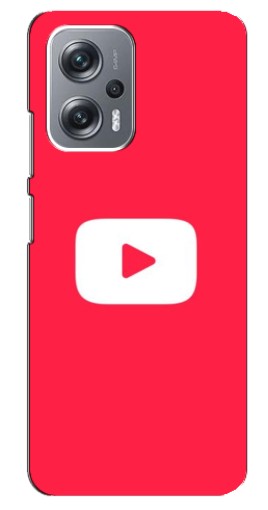 Чехол с печатью "YouTube Кнопка" для Xiaomi Redmi Note 12 Pro Plus