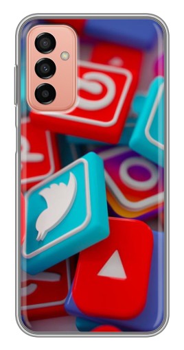 Силиконовый чехол с изображением "3Д эффект" для Samsung Galaxy M13