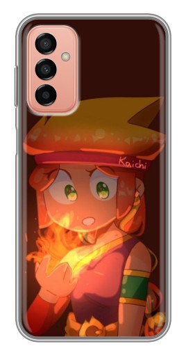 Чехол с принтом "Amber с огнем" для Samsung Galaxy M13