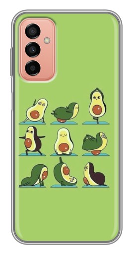 Силиконовый чехол с изображением "Авокадо Йога" для Samsung Galaxy M13