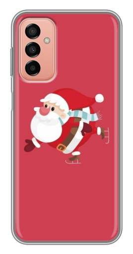 Чехол с принтом "Дед Мороз на коньках" для Samsung Galaxy M13