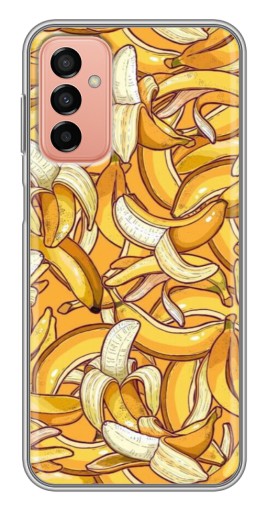 Силиконовый чехол с изображением "Фон бананов" для Samsung Galaxy M13