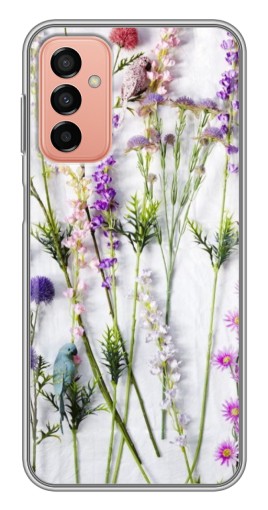 Чехол с картинкой "Фон полевых цветов" для Samsung Galaxy M13