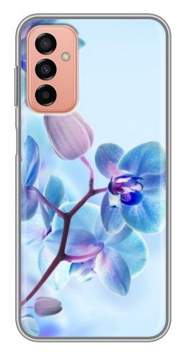 Чехол с принтом "Голубые орхидеи" для Samsung Galaxy M13