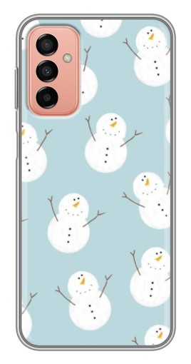 Чехол с печатью "Маленькие снеговики" для Samsung Galaxy M13