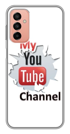 Чехол с печатью "My YouTube" для Samsung Galaxy M13
