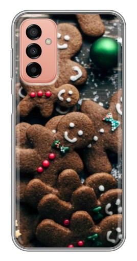 Силиконовый чехол с изображением "Новогодние человечки" для Samsung Galaxy M13