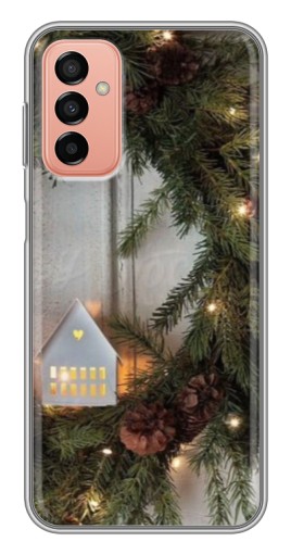 Чехол с печатью "Новогодний венок" для Samsung Galaxy M13