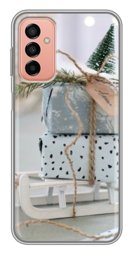 Чехол с печатью "Подарки на санках" для Samsung Galaxy M13