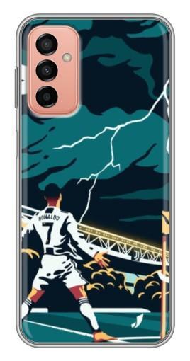 Силиконовый чехол с изображением "Ronaldo празднование" для Samsung Galaxy M13