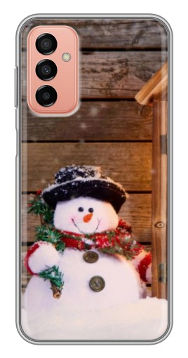 Чехол с картинкой "Рождественский снеговик" для Samsung Galaxy M13