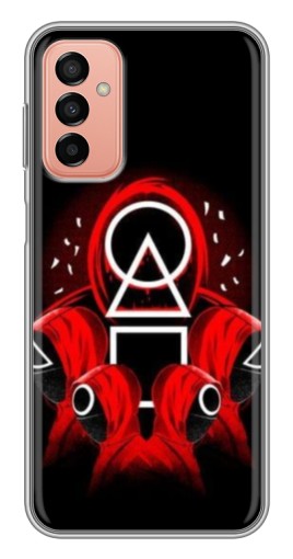 Силиконовый чехол с изображением "Солдаты с игры кальмара" для Samsung Galaxy M13