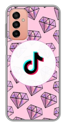 Чехол с картинкой "тикток в диамантах" для Samsung Galaxy M13