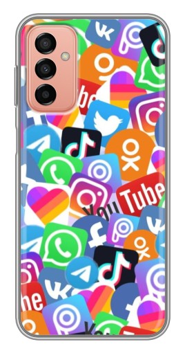 Чехол с печатью "Яркие иконки" для Samsung Galaxy M13