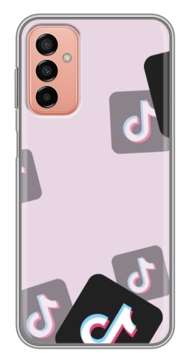 Силиконовый чехол с изображением "Значки ТикоТока" для Samsung Galaxy M13