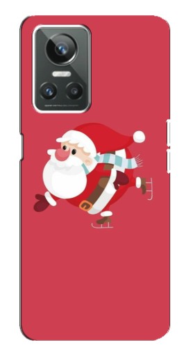Чехол с принтом "Дед Мороз на коньках" для Realme GT Neo 3