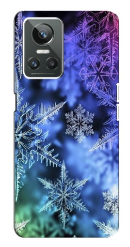 Чехол с принтом "Разноцветные снежинки" для Realme GT Neo 3