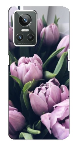 Силиконовый чехол с изображением "Сиреневые тюльпаны" для Realme GT Neo 3