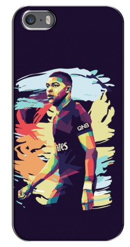 Силиконовый чехол с изображением «ART Mbappe» для iPhone 5 / 5s / SE