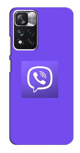 Силиконовый чехол с изображением «Лого Viber» для Xiaomi Redmi Note 11 Pro Plus