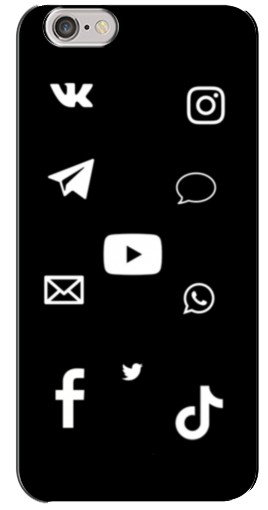 Чехол с принтом «Белые иконки» для iPhone 6 Plus / 6s Plus