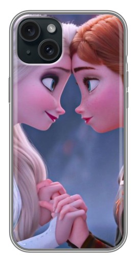 Силиконовый чехол с изображением "Анна и Ельза" для iPhone 14 Plus